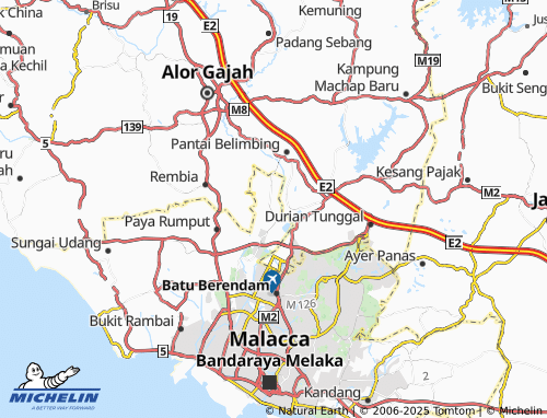 MICHELIN-Landkarte Taman Krubong Permai - ViaMichelin