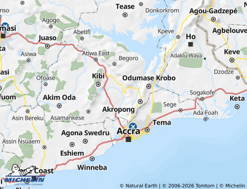 MICHELIN-Landkarte New Juaben - ViaMichelin
