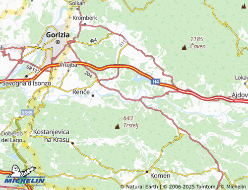 MICHELIN Prvačina map - ViaMichelin