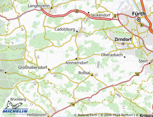 Mappa MICHELIN Ammerndorf - ViaMichelin