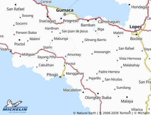 MICHELIN Quinagasan map - ViaMichelin