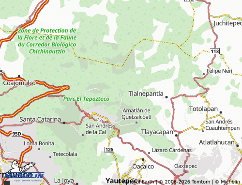 MICHELIN Santo Domingo Ocotitlán map - ViaMichelin