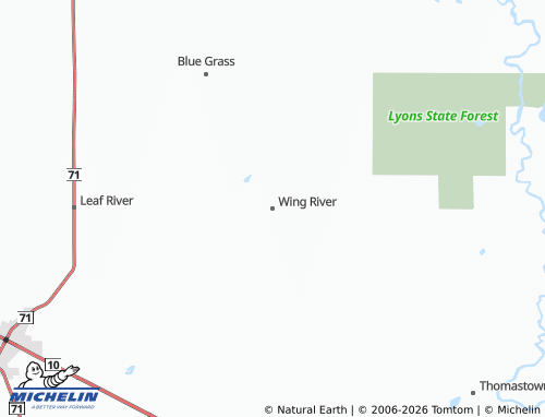 Mapa MICHELIN Wing River - ViaMichelin