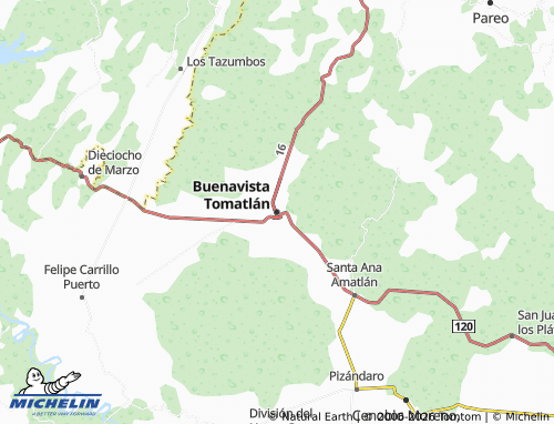 MICHELIN-Landkarte Buenavista Tomatlán - ViaMichelin