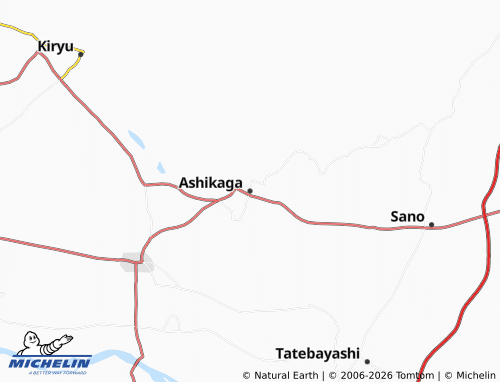 Mappa MICHELIN Ashikaga - ViaMichelin
