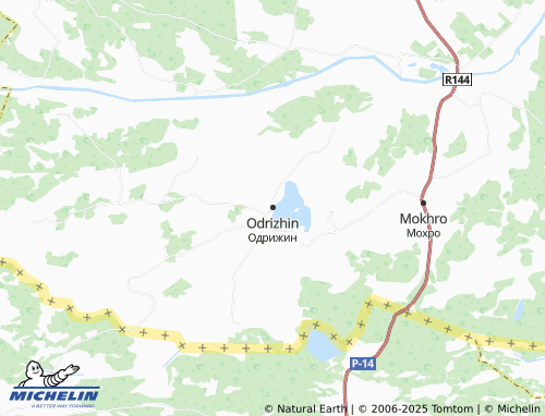 MICHELIN Odrizhin map - ViaMichelin