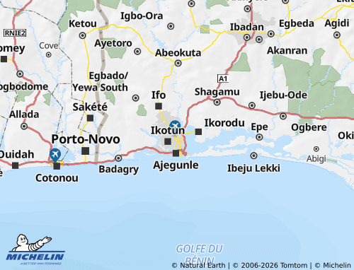 MICHELIN Lagos map - ViaMichelin