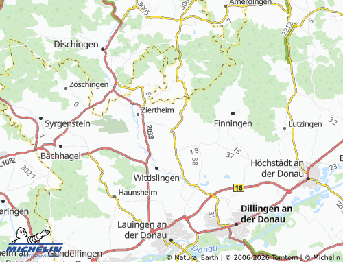 MICHELIN Mödingen map - ViaMichelin