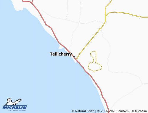 Kaart MICHELIN Tellicherry - ViaMichelin