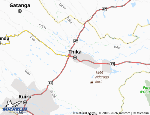 Mappa MICHELIN Thika - ViaMichelin