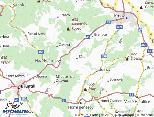 Mappa MICHELIN Zátor - ViaMichelin