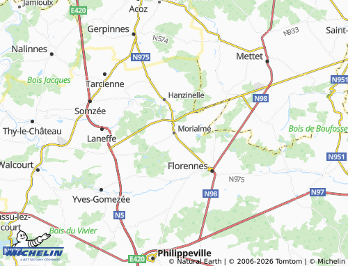MICHELIN Morialmé map - ViaMichelin