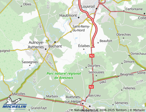 MICHELIN Écuélin map - ViaMichelin