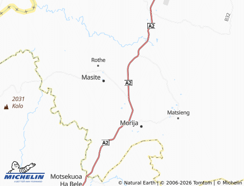 MICHELIN Masite Nek map - ViaMichelin