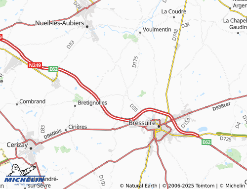 Kaart MICHELIN Beaulieu-sous-Bressuires - ViaMichelin