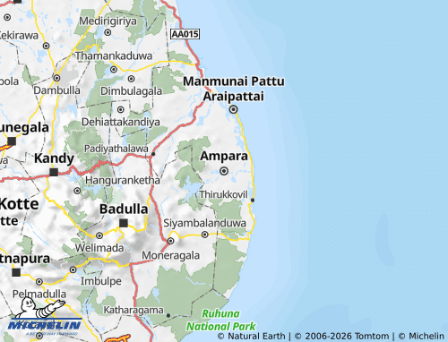 Mapa MICHELIN Ampara - ViaMichelin