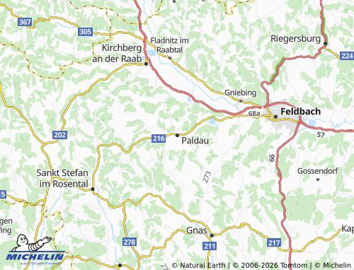 MICHELIN-Landkarte Paldau - ViaMichelin