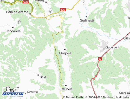 MICHELIN Glogova map - ViaMichelin