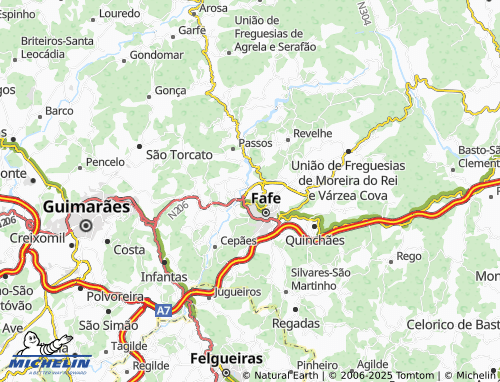 MICHELIN Calvelos map - ViaMichelin