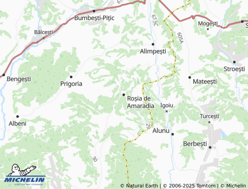 MICHELIN Roșia de Amaradia map - ViaMichelin