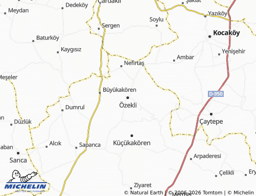 MICHELIN Özekli map - ViaMichelin