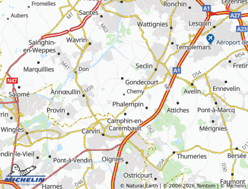 Mappa MICHELIN Chemy - ViaMichelin