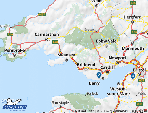 Carte MICHELIN Neath Port Talbot - ViaMichelin