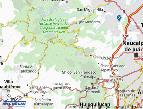MICHELIN Santa María Mazatla map - ViaMichelin
