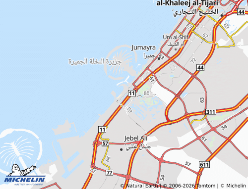 MICHELIN Marsa Dubai map - ViaMichelin