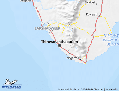 Mapa MICHELIN Kerala - ViaMichelin