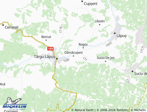 Carte MICHELIN Dămăcușeni - ViaMichelin