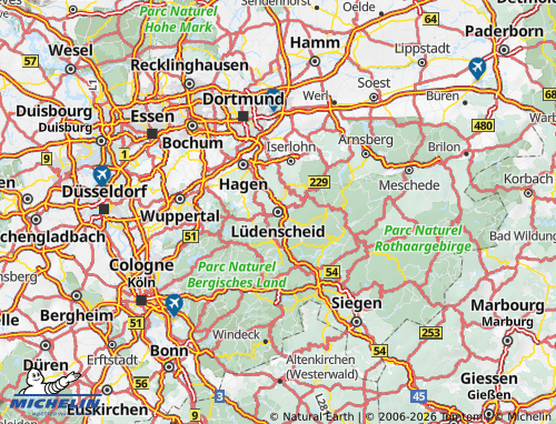 MICHELIN Märkischer Kreis map - ViaMichelin