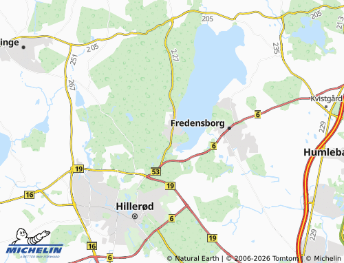 MICHELIN Nødebo map - ViaMichelin