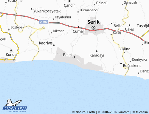 Mappa MICHELIN Belek - ViaMichelin