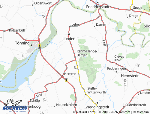 MICHELIN Rehm-Flehde-Bargen map - ViaMichelin
