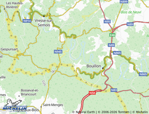 Kaart MICHELIN Poupehan - ViaMichelin