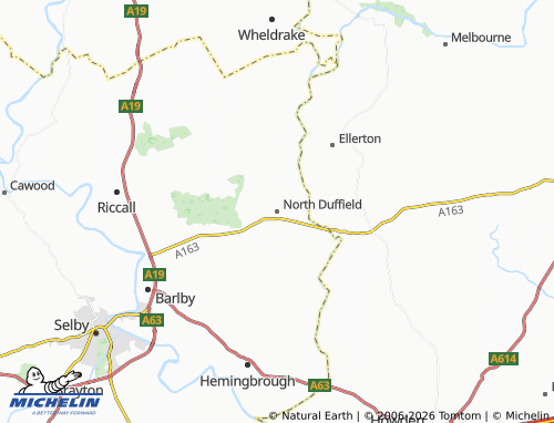 Carte MICHELIN North Duffield - ViaMichelin