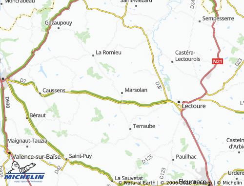 MICHELIN Marsolan map - ViaMichelin