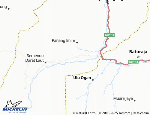 Carte MICHELIN Padang Bindu - ViaMichelin