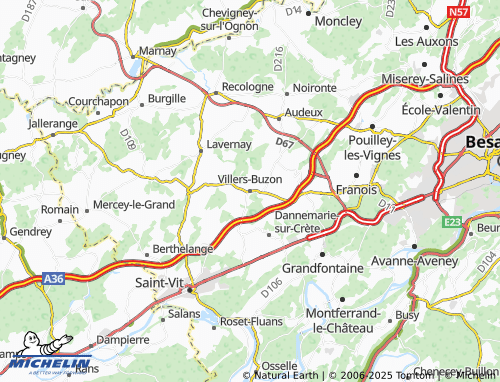 Carte MICHELIN Villers-Buzon - ViaMichelin
