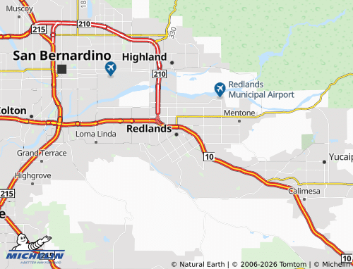 Mapa MICHELIN Redlands - ViaMichelin