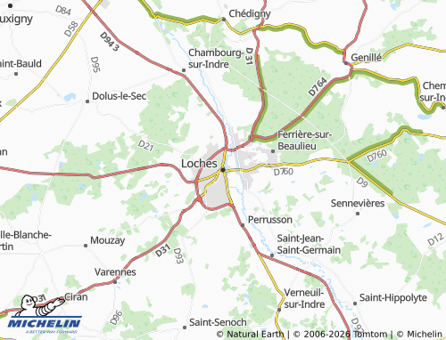 Mappa MICHELIN Loches - ViaMichelin