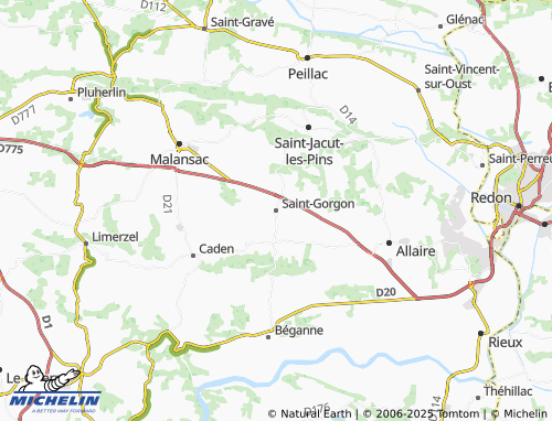 MICHELIN Saint-Gorgon map - ViaMichelin