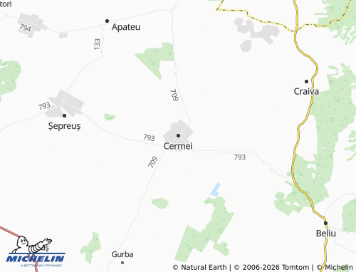 Carte MICHELIN Cermei - ViaMichelin