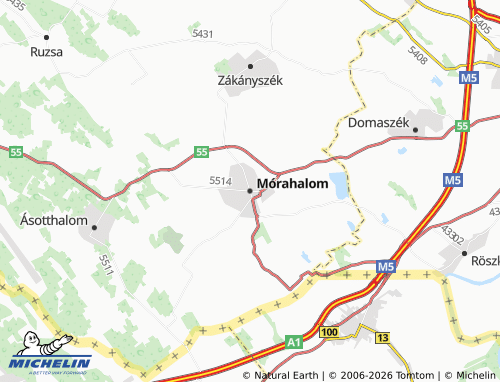 MICHELIN Mórahalom map - ViaMichelin