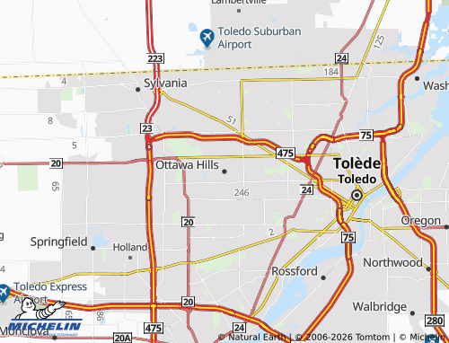 Mappa MICHELIN Ottawa Hills - ViaMichelin