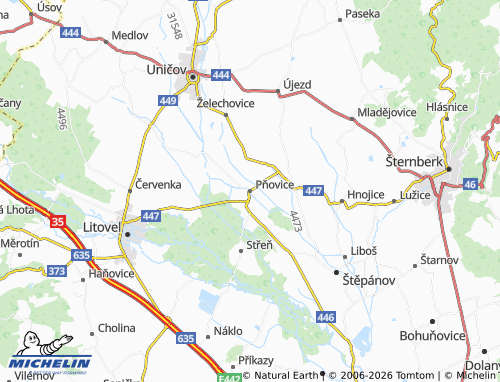 Mappa MICHELIN Pňovice - ViaMichelin