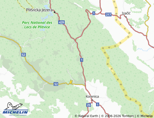 Mapa MICHELIN Kapela Korenička - ViaMichelin