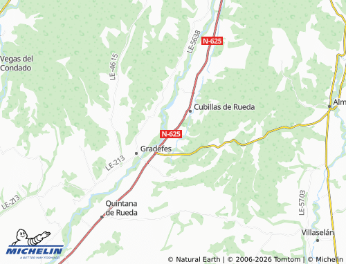 MICHELIN San Cipriano de Rueda map - ViaMichelin