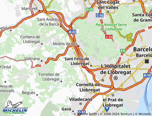 MICHELIN Sant Vicenç dels Horts map - ViaMichelin